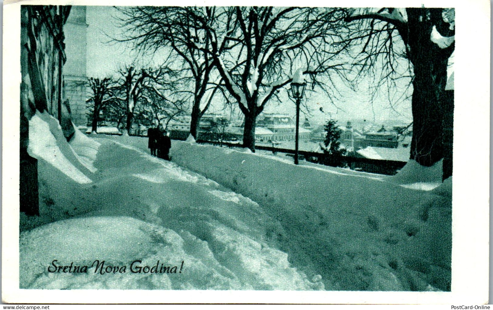 51711 - Kroatien - Zagreb , Sretna Nova Godina - Gelaufen 1953 - Kroatien