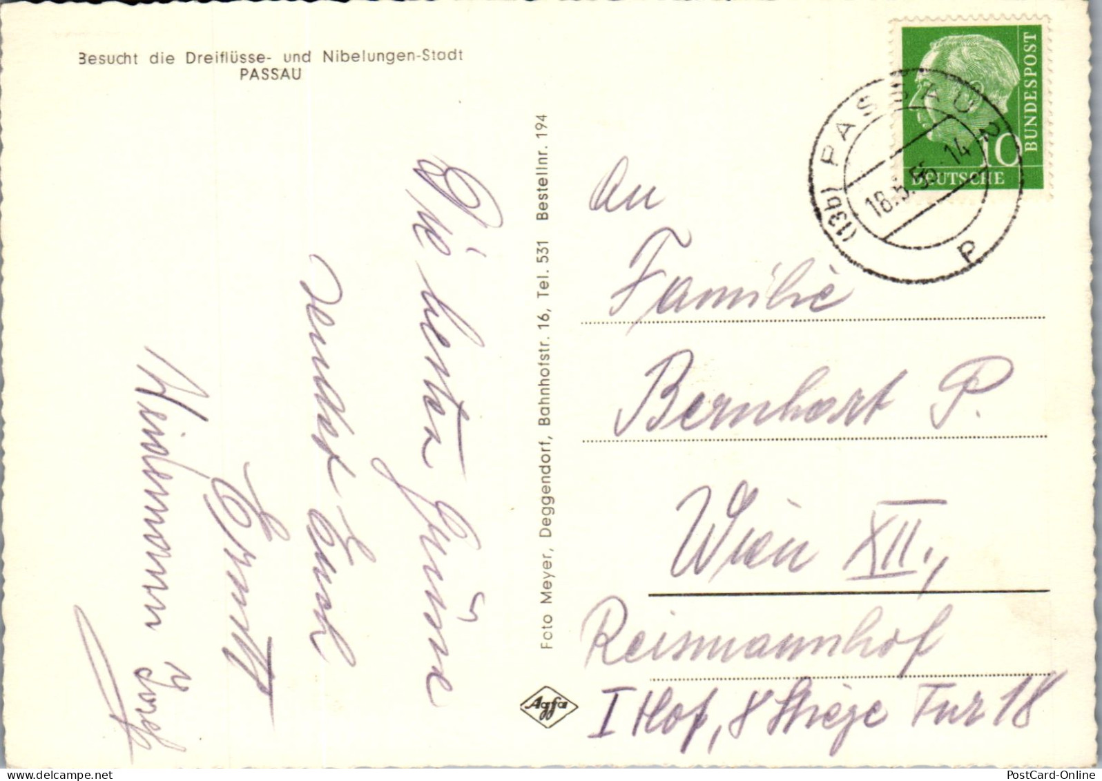 51697 - Deutschland - Passau , Mehrbildkarte - Gelaufen 1955 - Passau