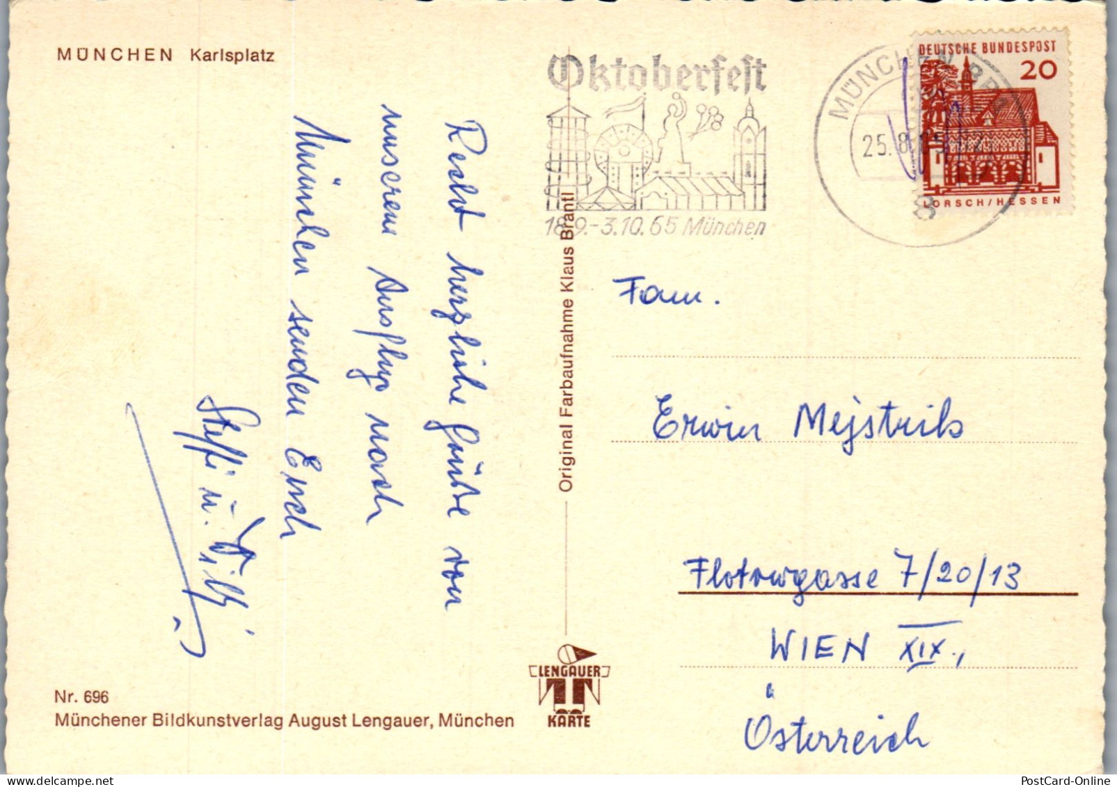 51693 - Deutschland - München , Karlsplatz - Gelaufen 1965 - Muenchen