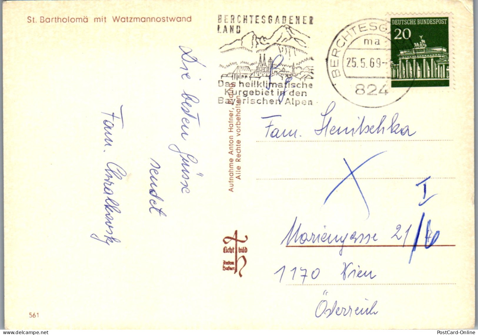 51682 - Deutschland - St. Bartholomä , Mit Watzmannostwand - Gelaufen 1969 - Berchtesgaden