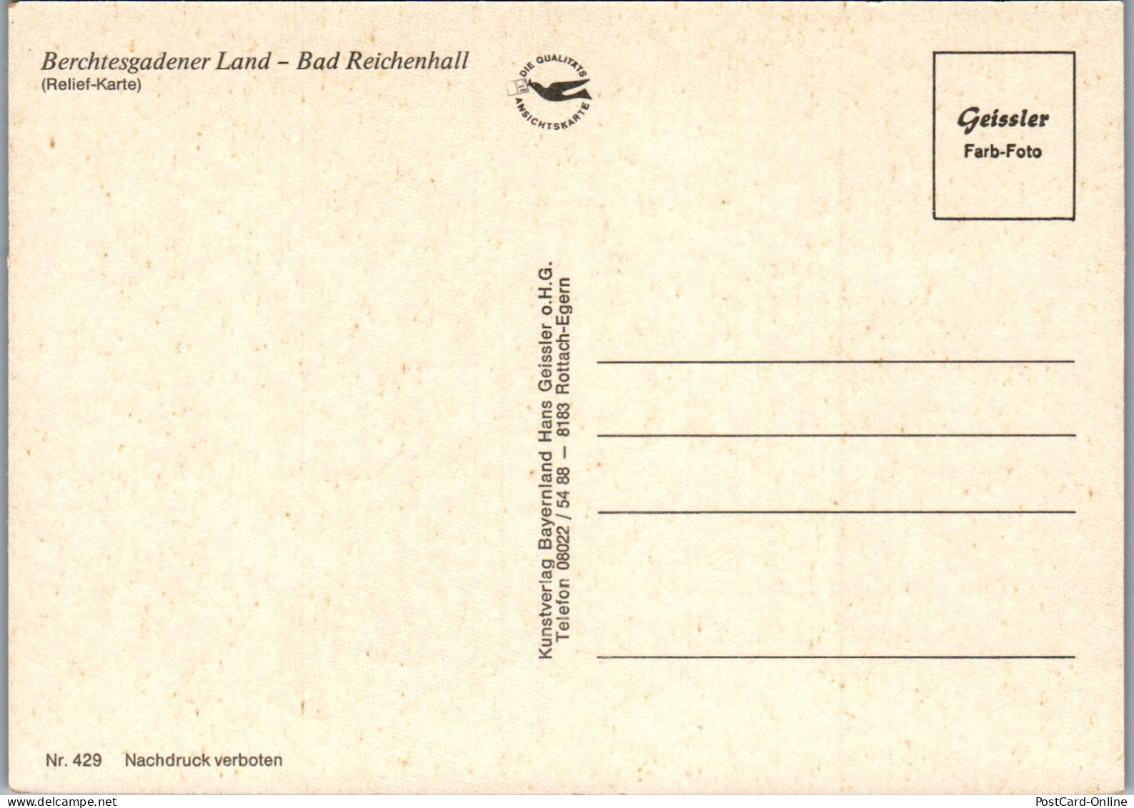 51674 - Deutschland - Bad Reichenhall , Berchtesgadener Land , Landkarte - Nicht Gelaufen  - Bad Reichenhall