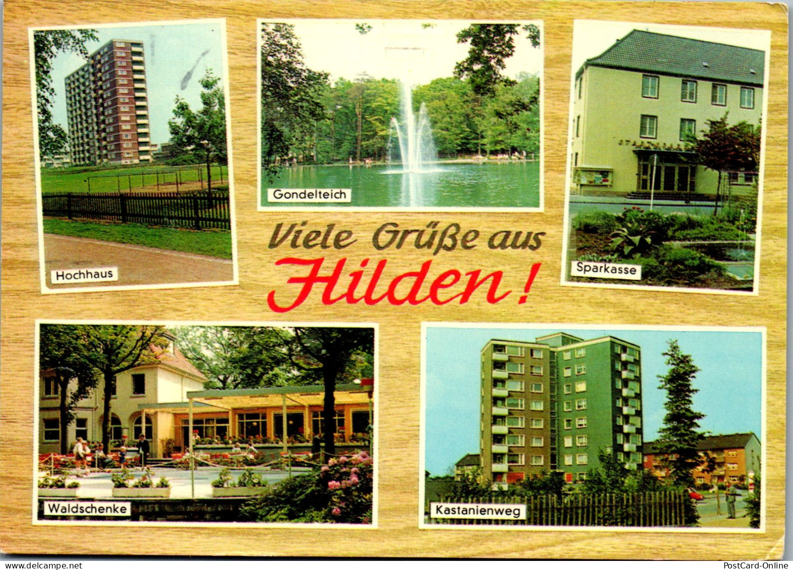 51660 - Deutschland - Hilden , Hochhaus , Waldschenke , Sparkasse , Kastanienweg - Gelaufen 1967 - Hilden