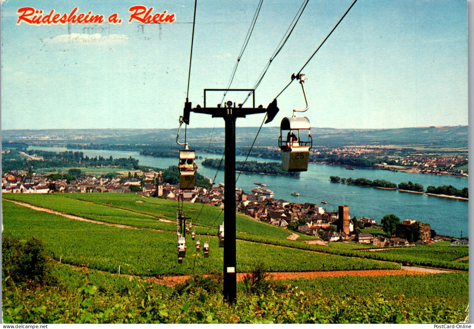 51618 - Deutschland - Rüdesheim , Am Rhein , Seilbahn Zum Niederwalddenkmal - Gelaufen 1985 - Rüdesheim A. Rh.