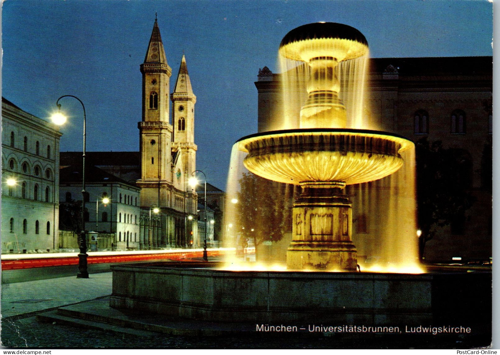 51602 - Deutschland - München , Universitätsbrunnen , Ludwigskirche - Gelaufen  - Muenchen