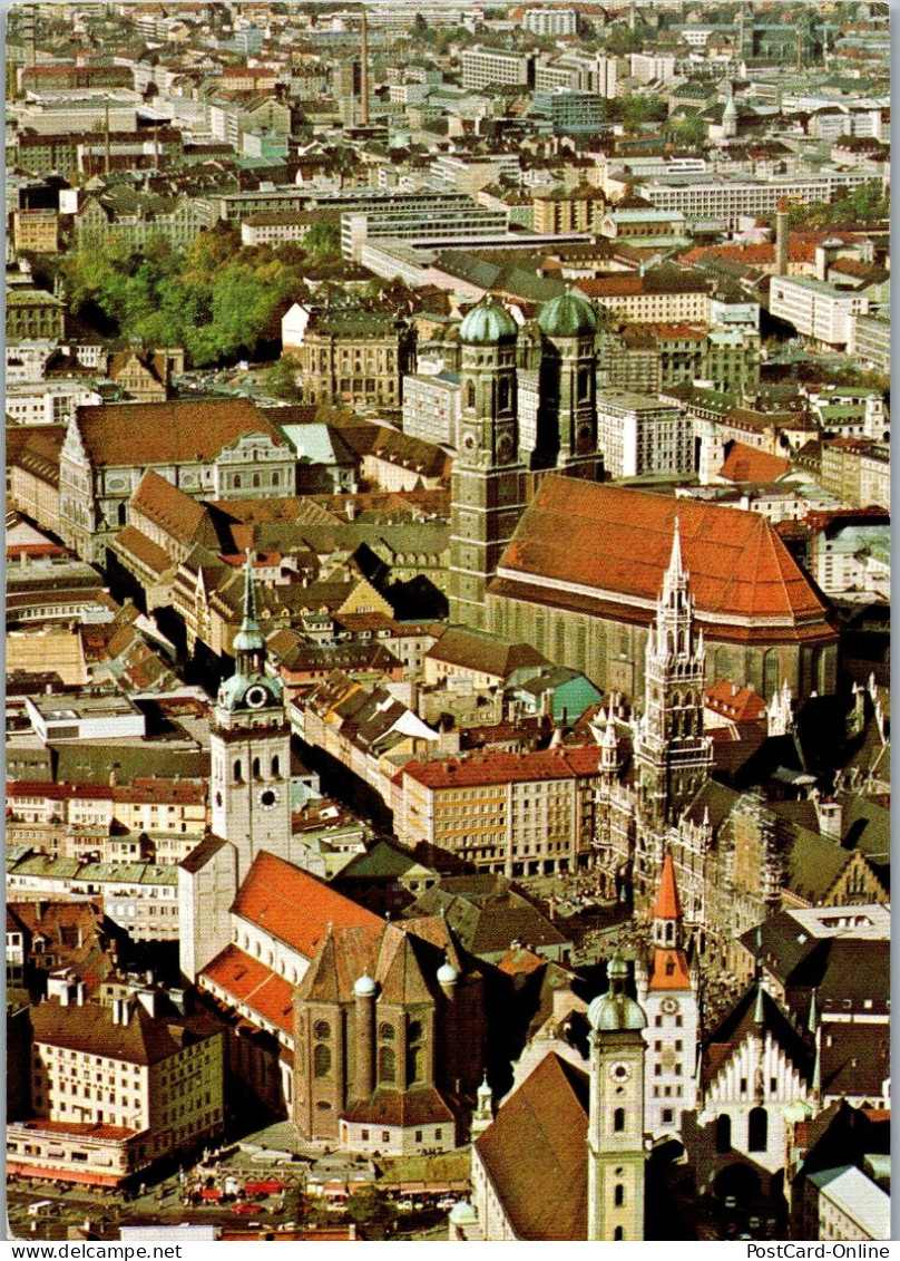 51591 - Deutschland - München , Peterskirche , Frauenkirche , Rathaus , Panorama - Gelaufen 1985 - Muenchen