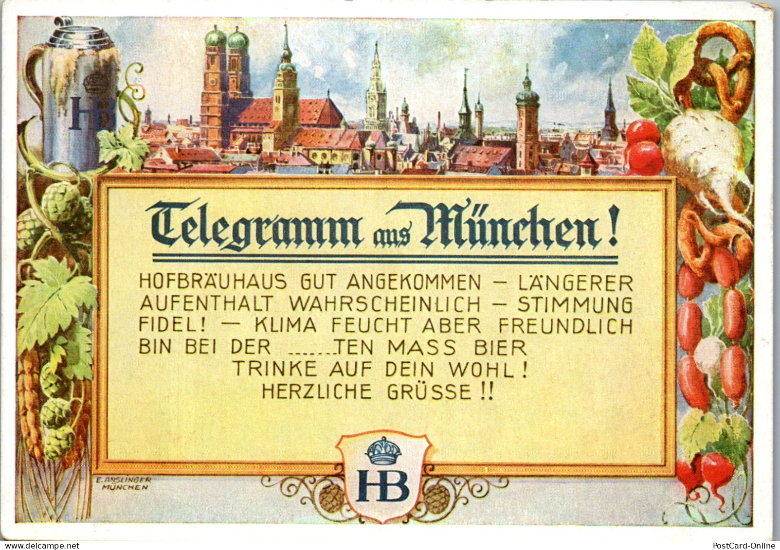 51590 - Deutschland - München , Telegramm Aus München , Hofbräuhaus - Nicht Gelaufen  - Muenchen