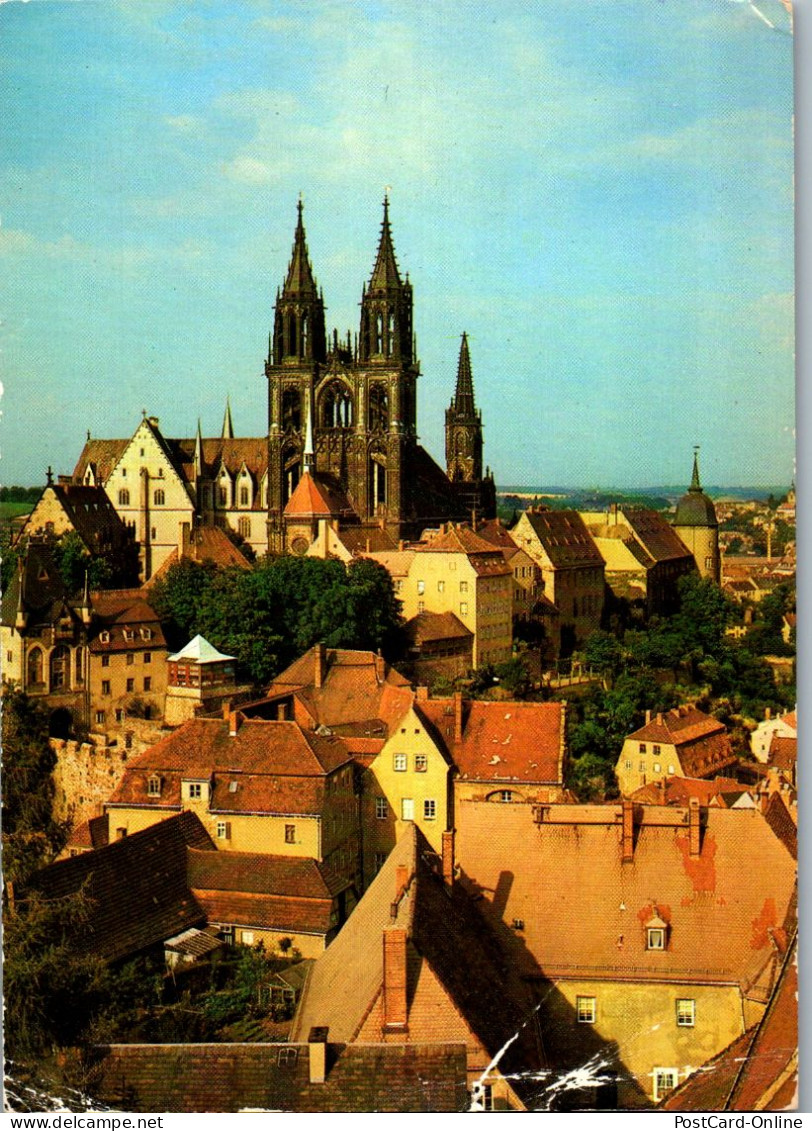 51574 - Deutschland - Meissen , Burgberg In Der Abendsonne , Blick V. Turm Der Afra Kirche - Gelaufen 1991 - Meissen