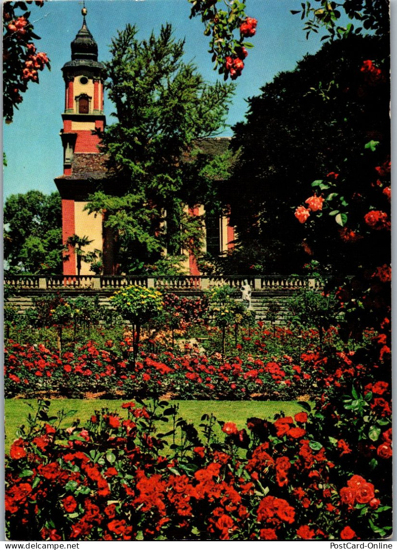 51559 - Deutschland - Insel Mainau , Im Bodensee , Schloßkirche Mit Rosengarten - Gelaufen 1970 - Konstanz