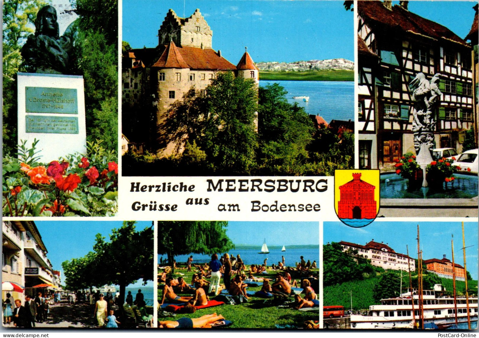 51571 - Deutschland - Meersburg , Am Bodensee , Mehrbildkarte , Nachgebühr Stempel - Gelaufen 1977 - Meersburg