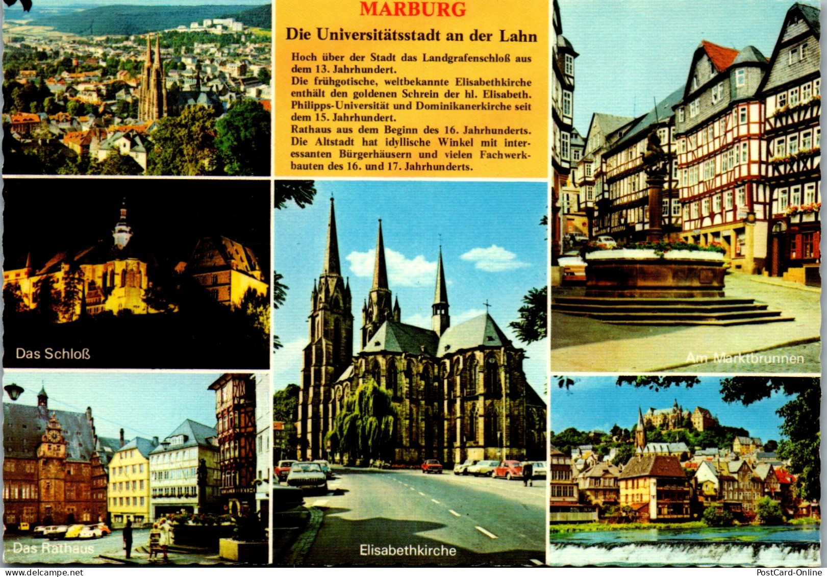 51566 - Deutschland - Marburg , Mehrbildkarte - Gelaufen 1977 - Marburg