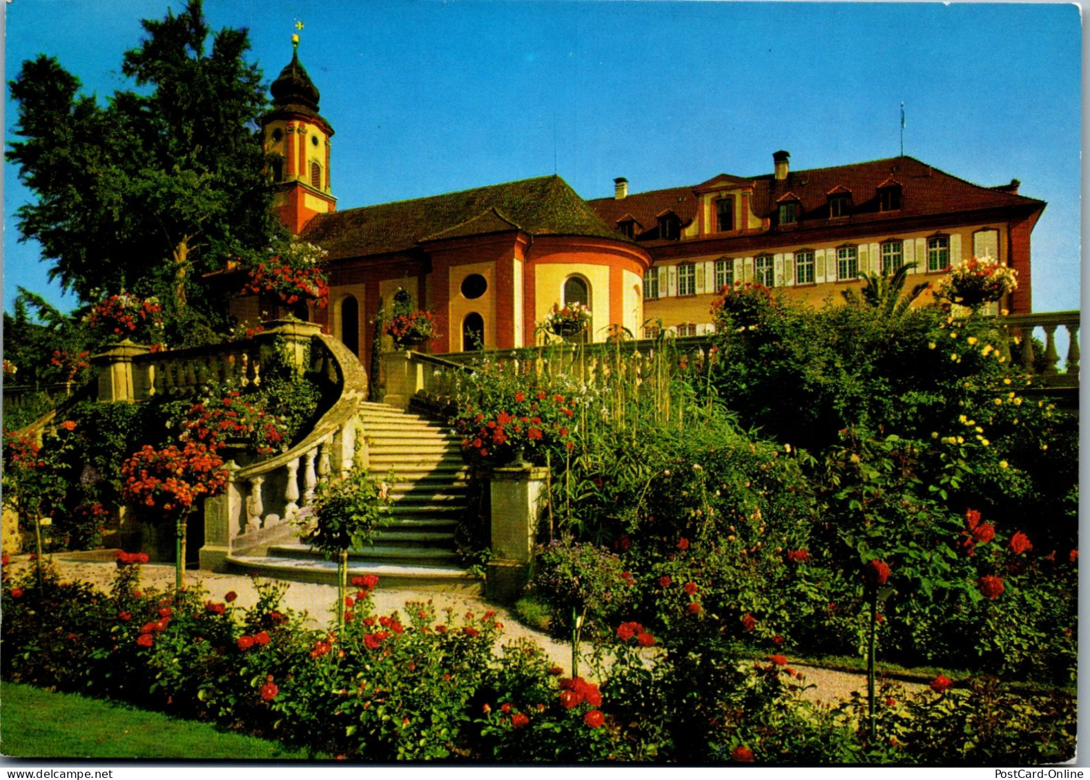 51556 - Deutschland - Insel Mainau , Im Bodensee , Rosengarten Mit Freitreppe Zur Schloßterrasse - Gelaufen 1981 - Konstanz