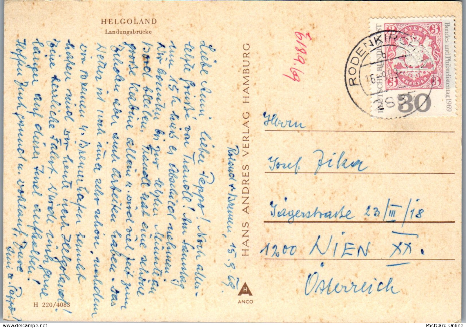 51550 - Deutschland - Helgoland , Landungsbrücke - Gelaufen 1969 - Helgoland