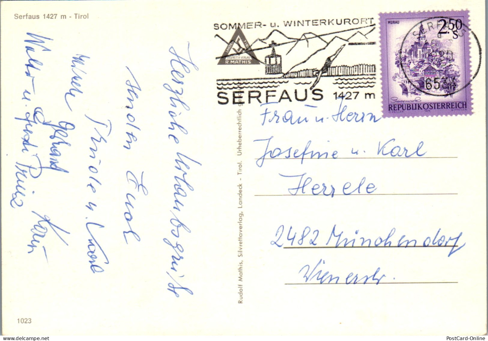 51499 - Tirol - Serfaus , Mehrbildkarte - Gelaufen 1980 - Landeck