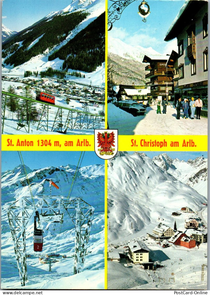 51487 - Tirol - St. Anton , Am Arlberg , St. Christoph Am Arlberg , Mehrbildkarte - Gelaufen 1982 - St. Anton Am Arlberg
