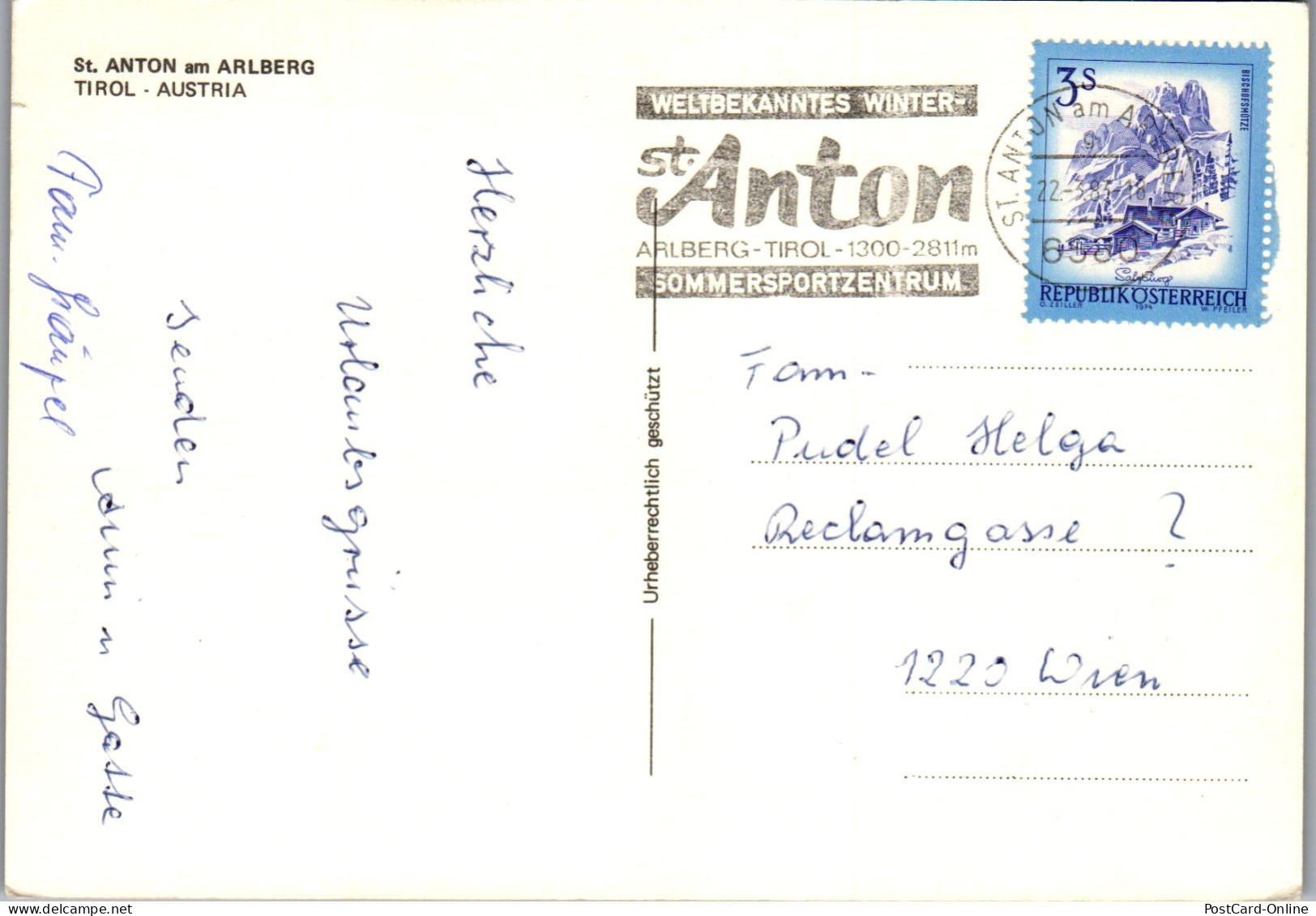 51488 - Tirol - St. Anton , Am Arlberg , St. Christoph Am Arlberg , Mehrbildkarte - Gelaufen 1983 - St. Anton Am Arlberg