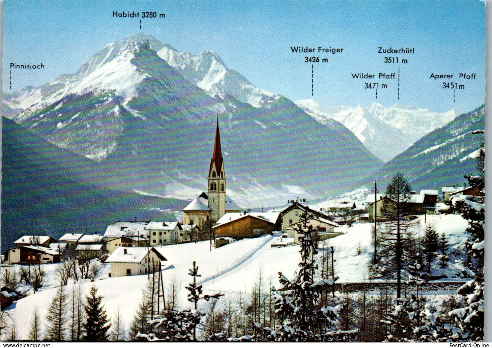 51472 - Tirol - Telfes , Stubaital , Blick Gegen Habicht Und Zuckerhütl - Gelaufen  - Neustift Im Stubaital