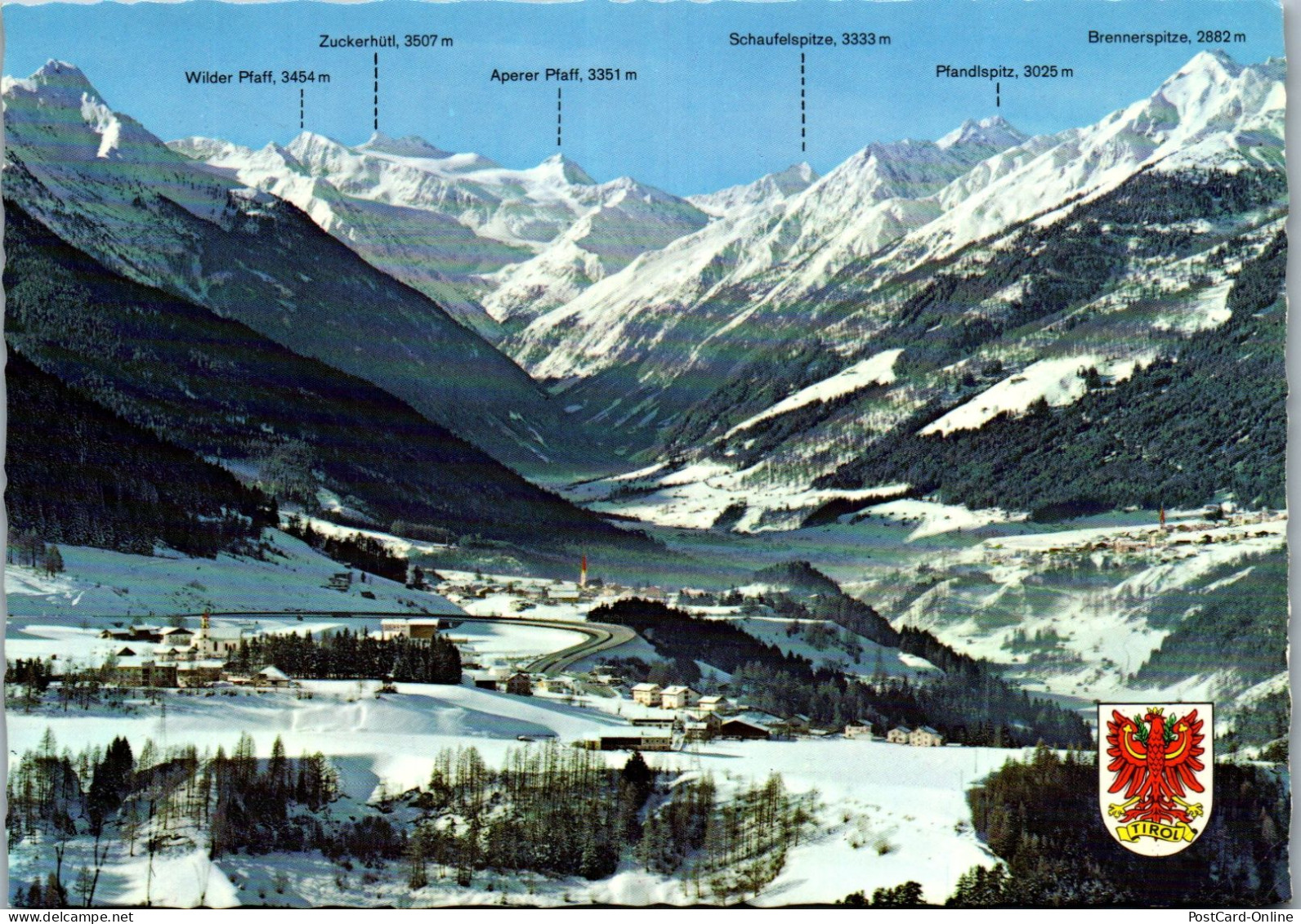 51471 - Tirol - Stubaital , Panorama Vom Patsch Auf Schönberg , Mieders , Telfes , Fulpmes , Neustift - Gelaufen 1982 - Neustift Im Stubaital