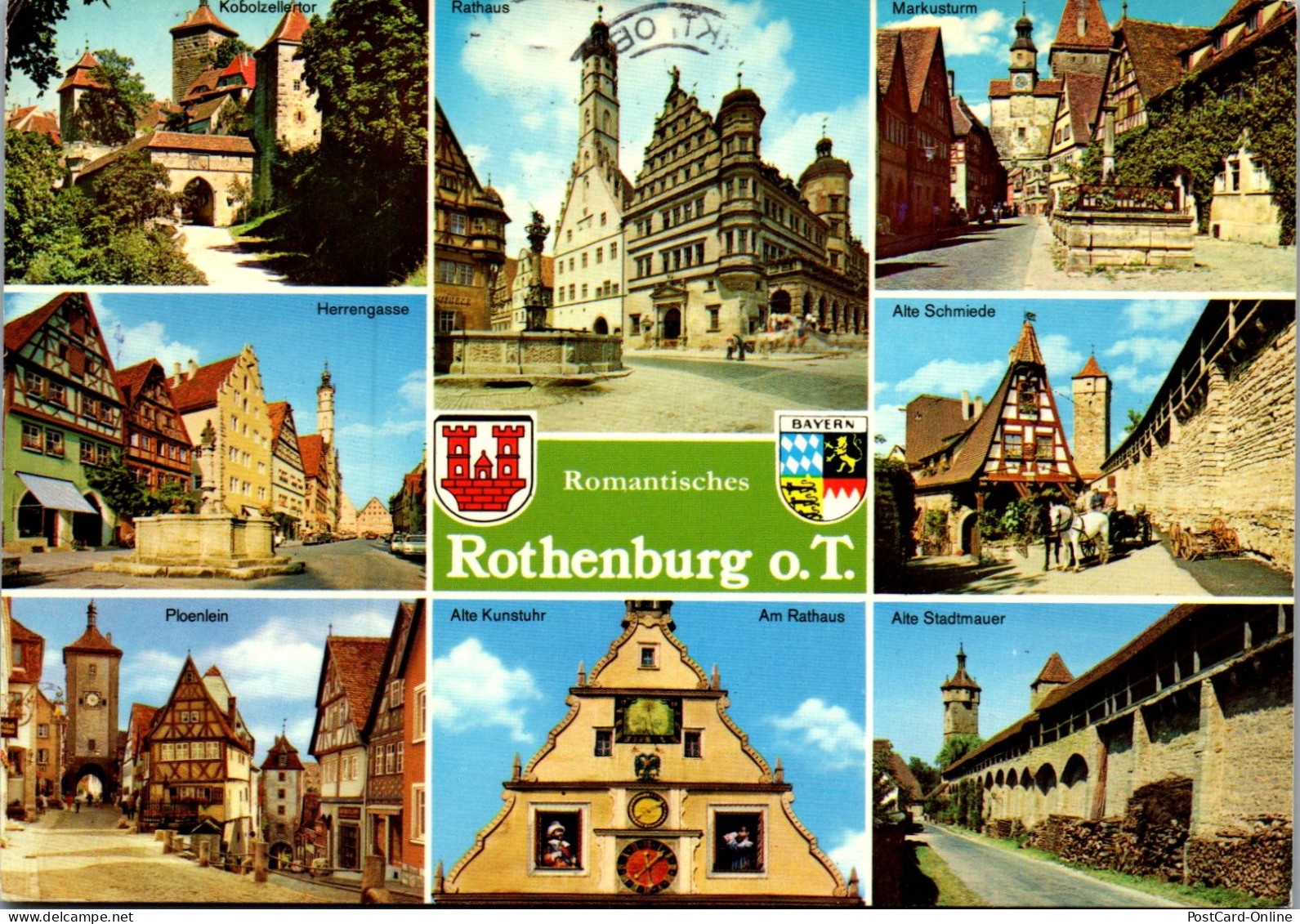 51439 - Deutschland - Rothenburg O. D. Tauber , Plönlein , Herrengasse , Kobolzellertor , Markusturm , Stadtmauer - Rothenburg O. D. Tauber