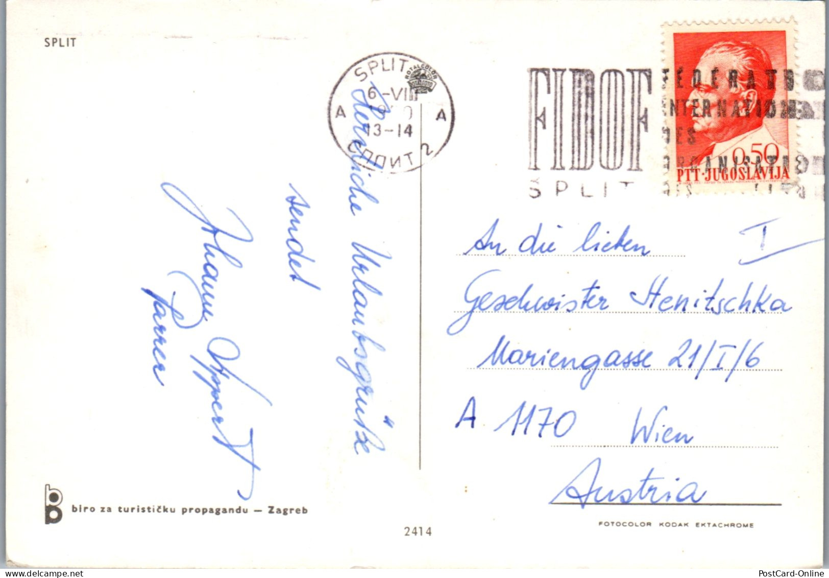 51394 - Kroatien - Split , Mehrbildkarte - Gelaufen 1970 - Croazia