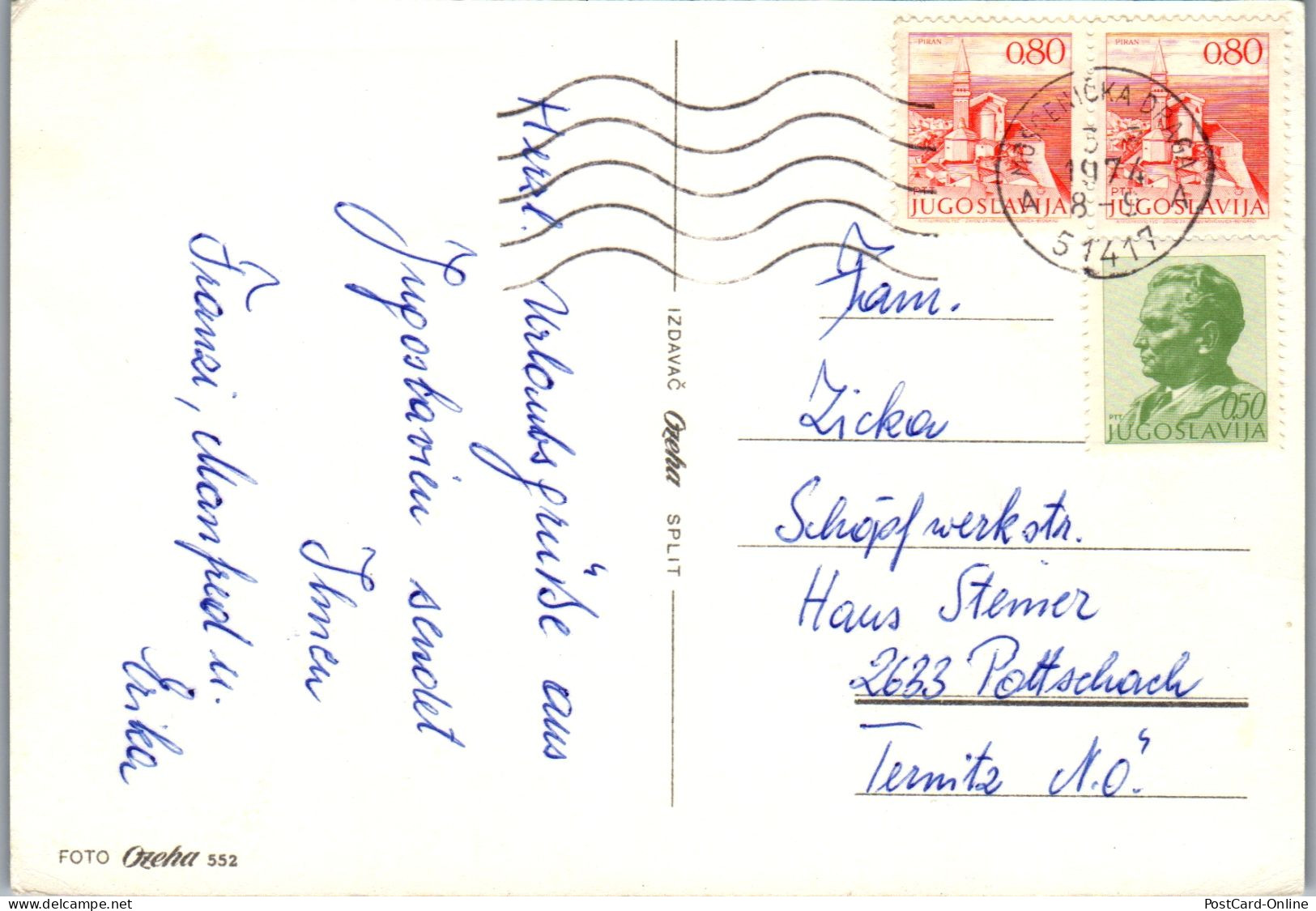 51365 - Kroatien - Lovran , Mehrbildkarte , Fisher - Gelaufen 1974 - Croatia