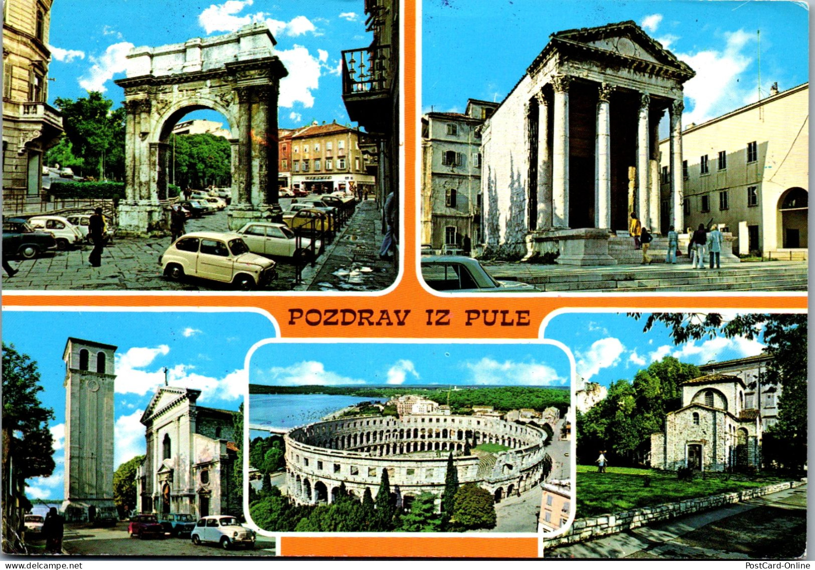 51355 - Kroatien - Pula , Mehrbildkarte - Gelaufen 1982 - Kroatien