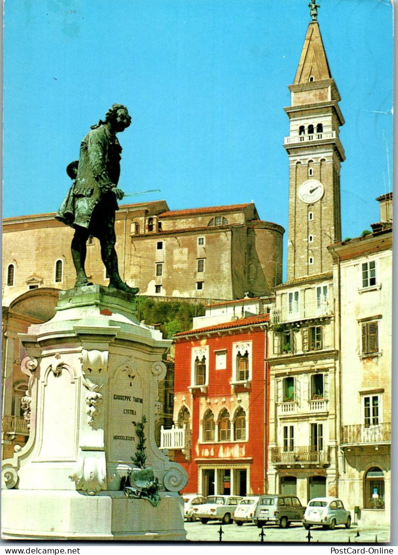 51348 - Slowenien - Piran , View , Motiv , Monument , Denkmal - Gelaufen 1981 - Slowenien