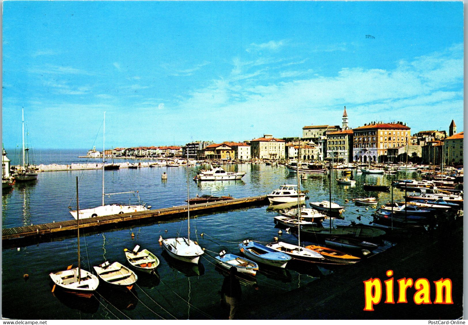 51350 - Slowenien - Piran , Panorama , Hafen  - Gelaufen 1984 - Slovénie