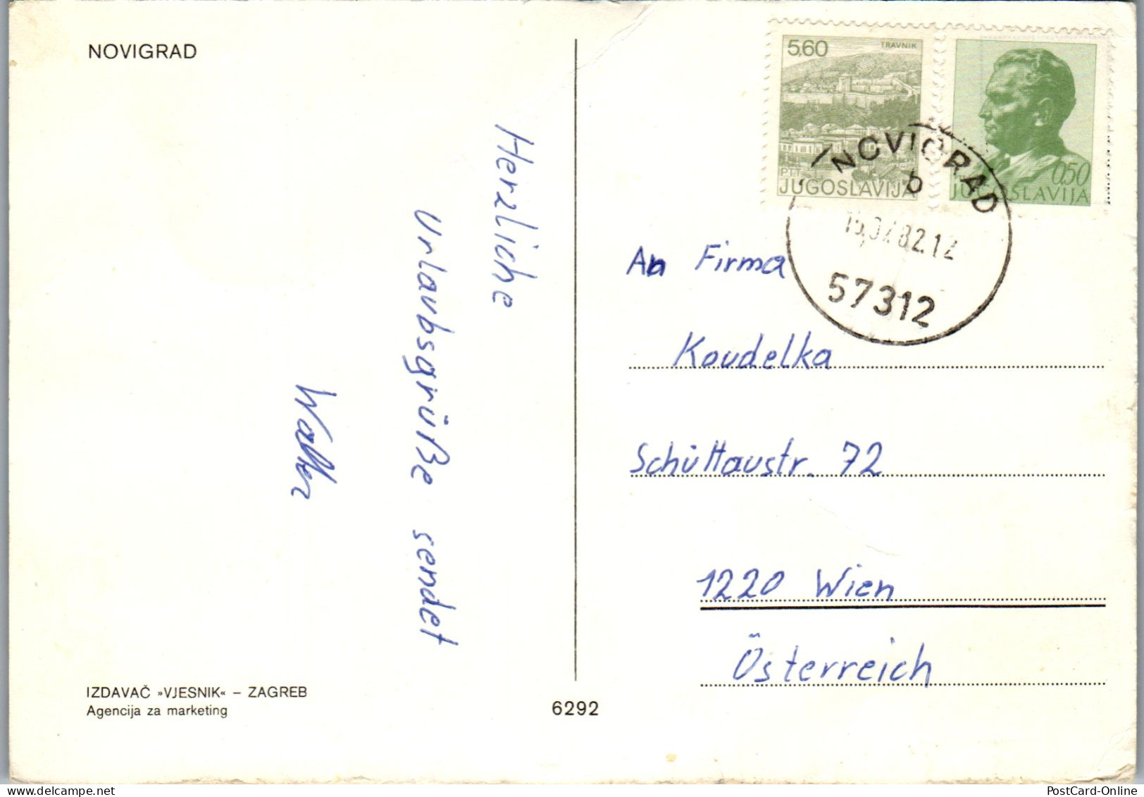 51343 - Kroatien - Novigrad , Mehrbildkarte - Gelaufen 1982 - Kroatien