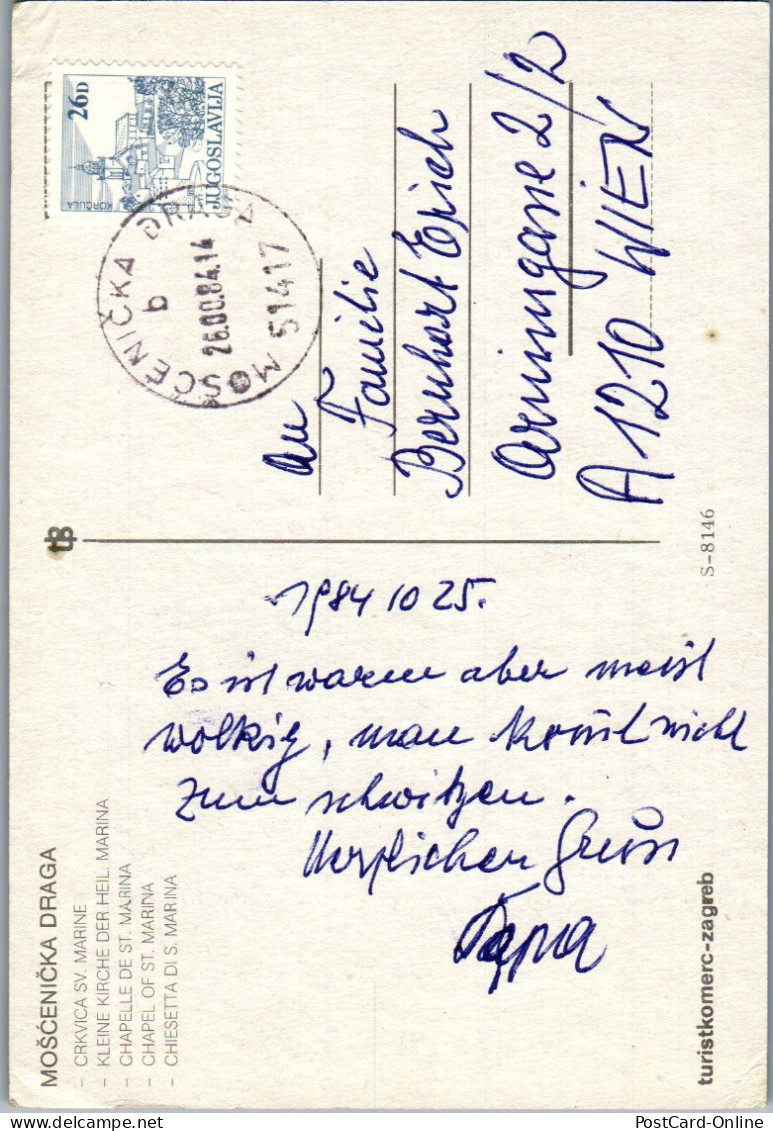 51331 - Kroatien - Moscenicka Draga , Crkvica Sv. Marine - Gelaufen 1984 - Kroatien