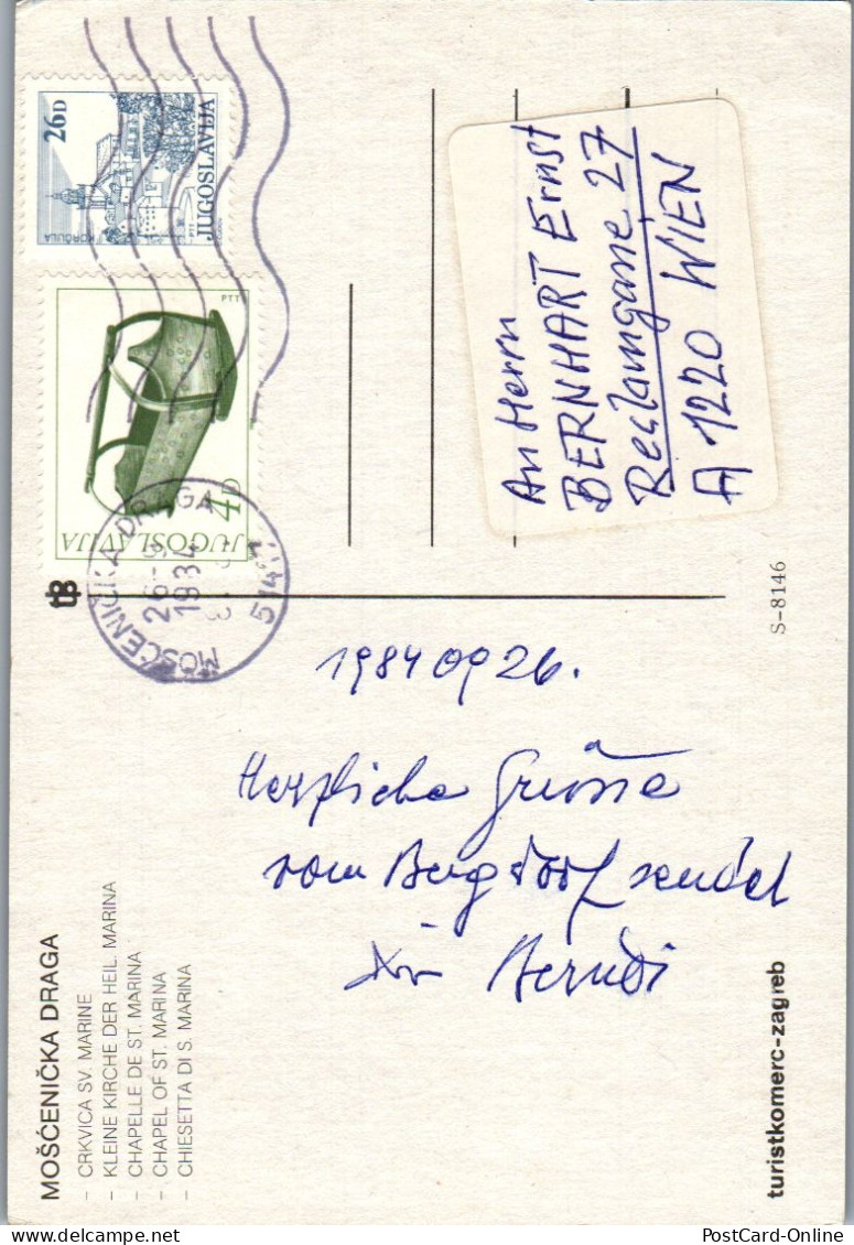 51328 - Kroatien - Moscenicka Draga , Crkvica Sv. Marine - Gelaufen 1984 - Kroatien