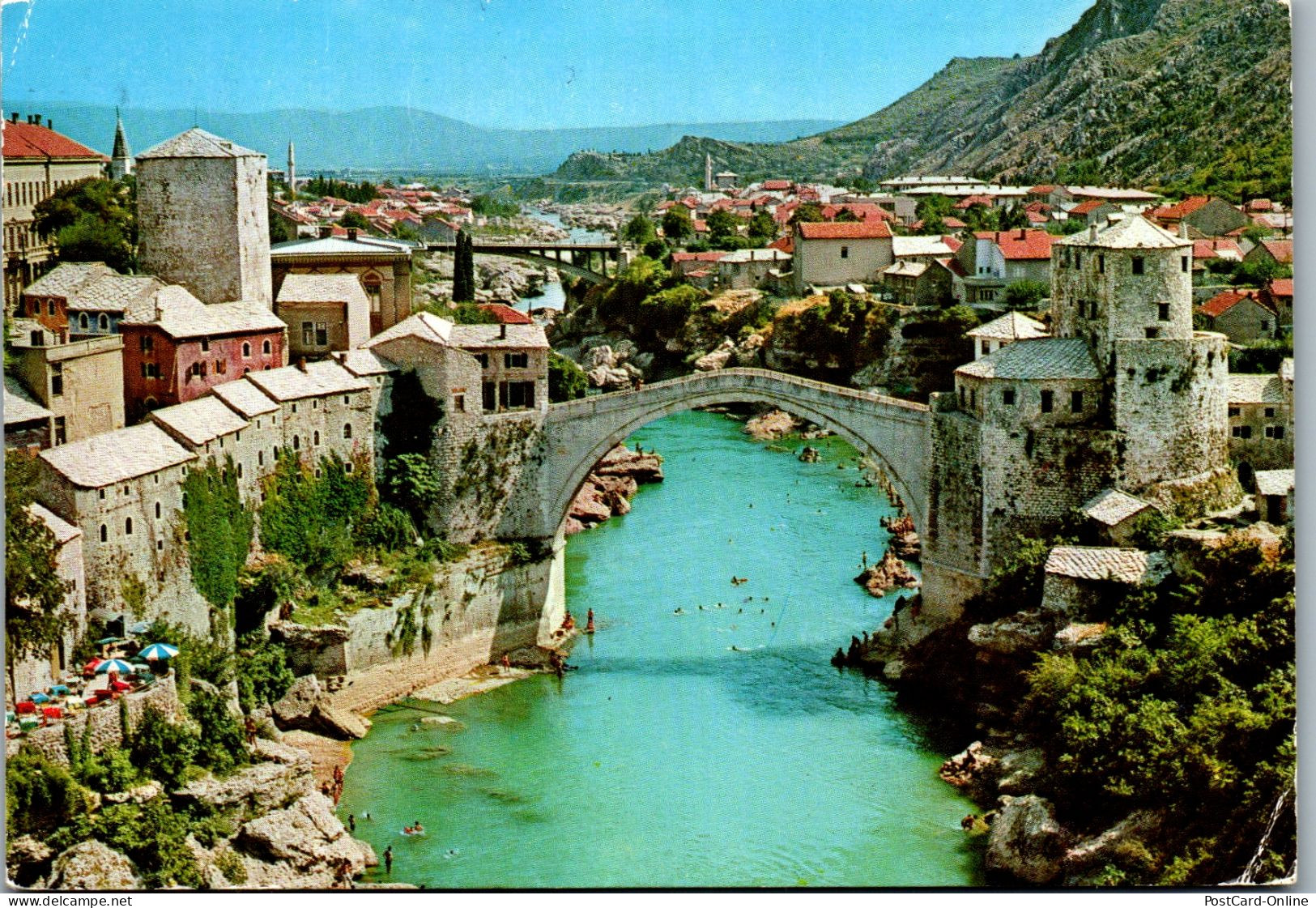 51321 - Bosnien Herzegovina - Mostar , The Old Bridge - Gelaufen 1979 - Bosnia Erzegovina