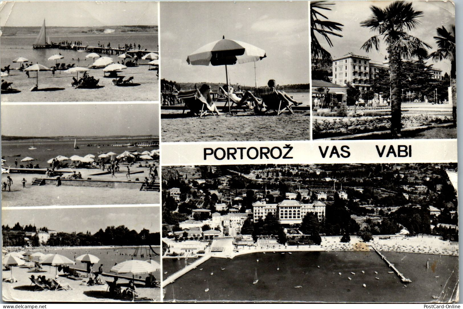 51290 - Slowenien - Portoroz , Vas Vabi , Mehrbildkarte - Gelaufen 1967 - Slowenien