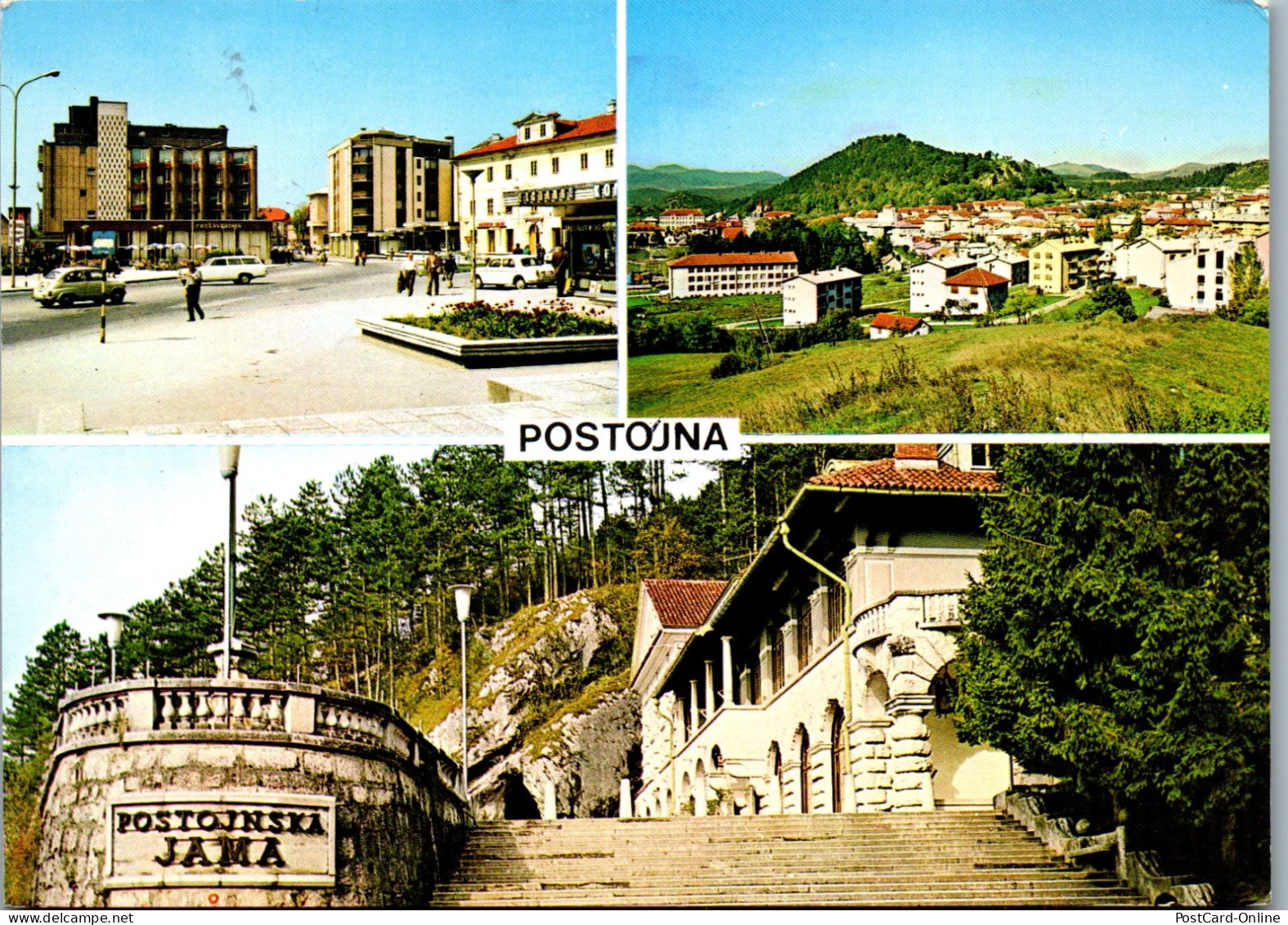 51267 - Slowenien - Postojna , Postojnska Jama , Hotel Kras , Mehrbildkarte - Gelaufen 1984 - Slowenien