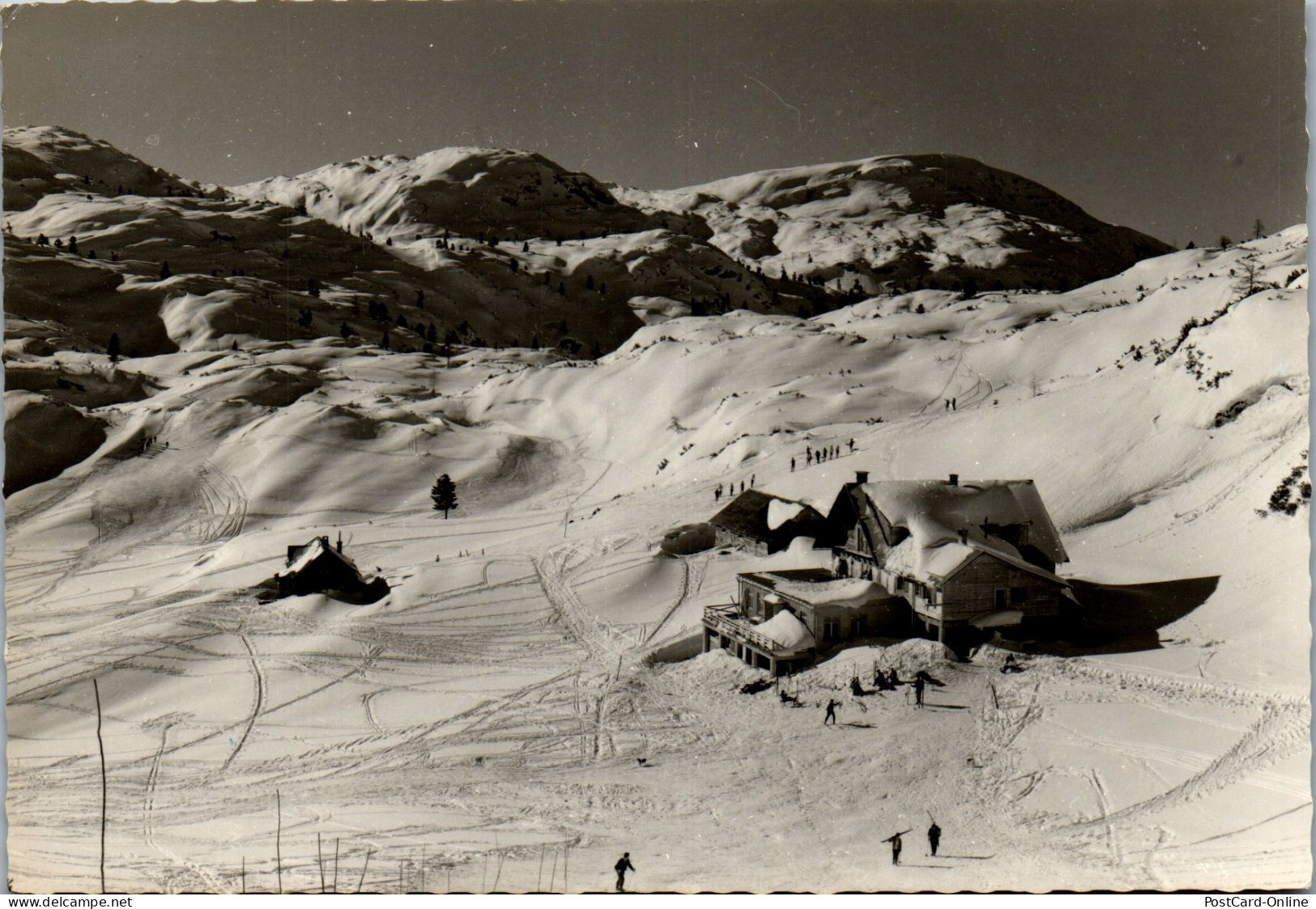 52007 - Oberösterreich - Obertraun , Skigebiet Gjaidalm , Schutzhütte Schilcherhaus - Gelaufen  - Gmunden