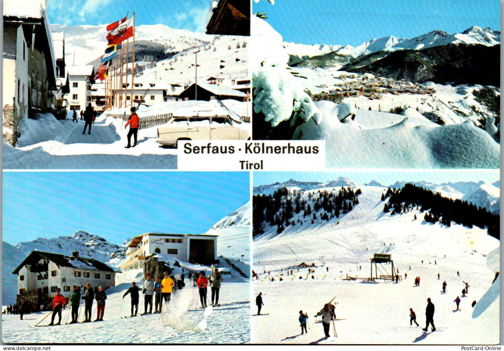 51991 - Tirol - Serfaus , Kölnerhaus , Winter , Mehrbildkarte - Gelaufen 1977 - Landeck