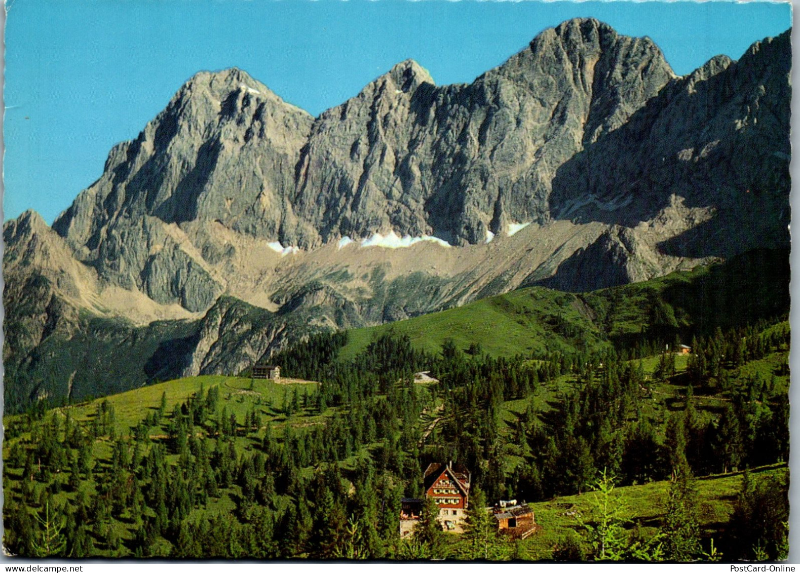 51973 - Steiermark - Schladming , Austriahütte Gegen Dachstein Südwände , Hoher Dachstein - Gelaufen 1973 - Schladming