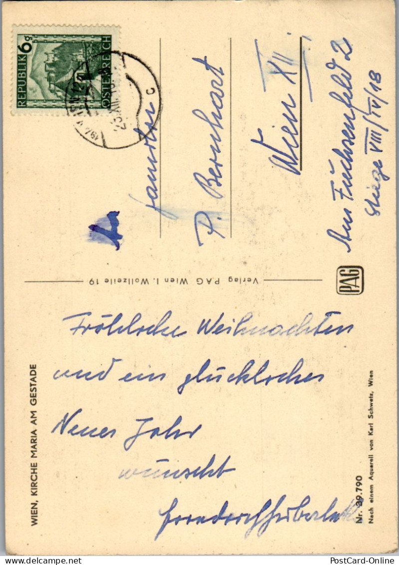 51968 - Wien - Vienna , Kirche Maria Am Gestade - Gelaufen  - Altri & Non Classificati