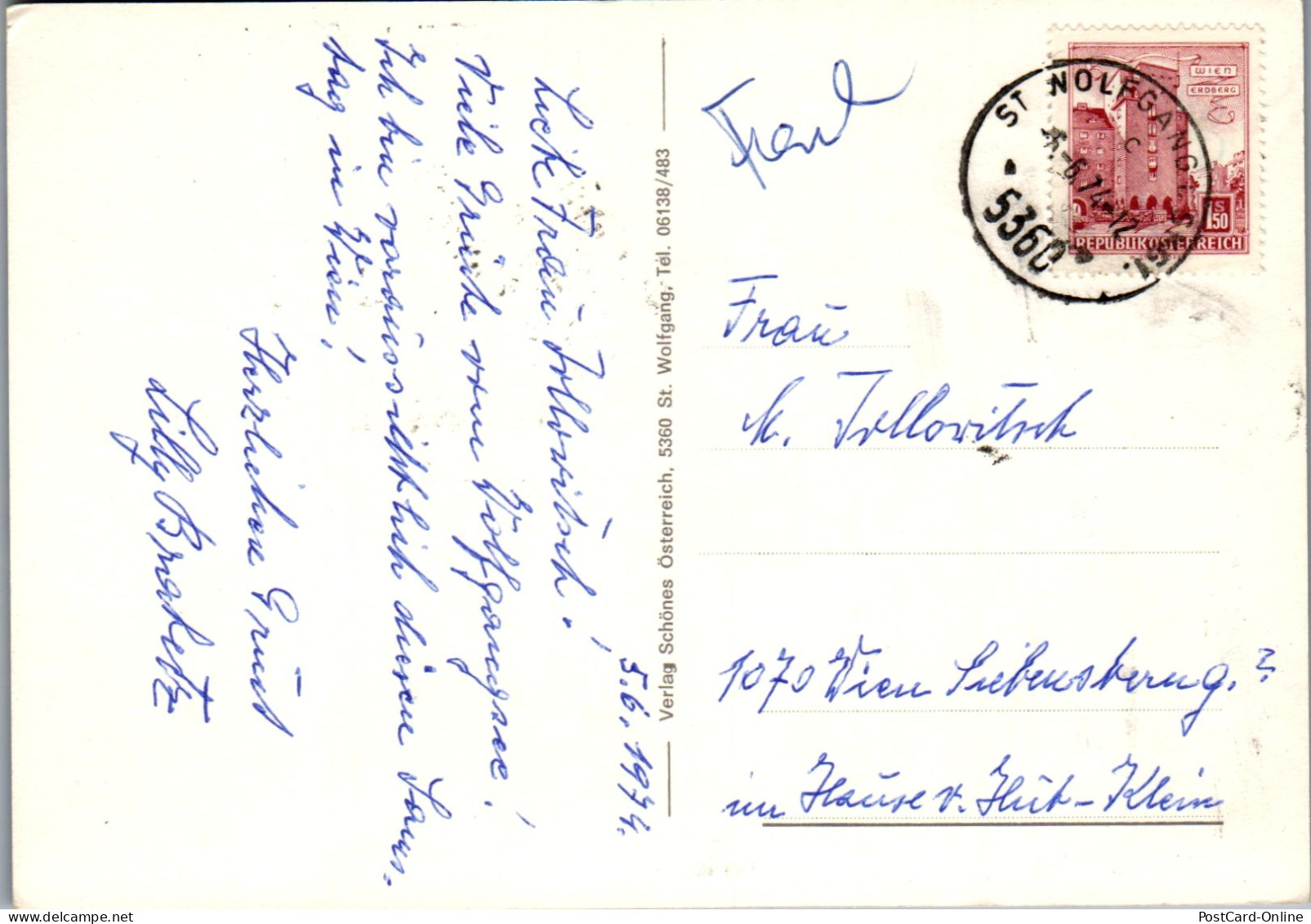 51965 - Oberösterreich - St. Wolfgang , Hotel Restaurant Försterhof - Gelaufen 1974 - St. Wolfgang