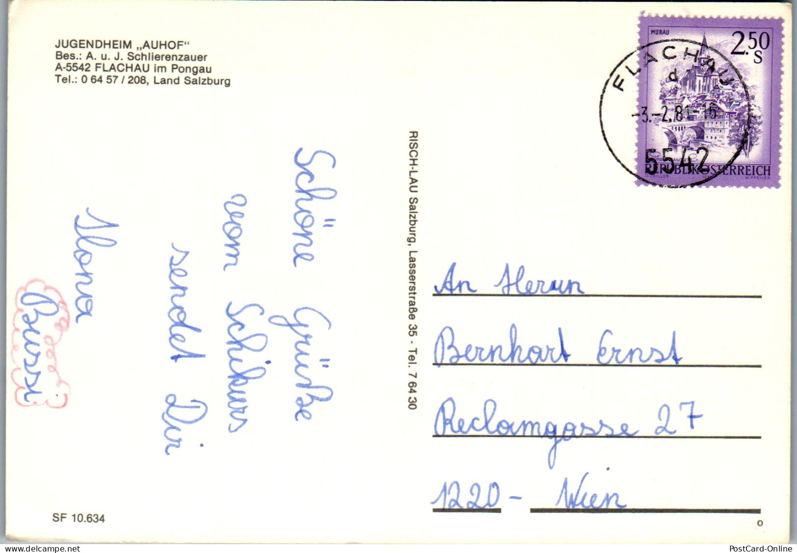 51971 - Salzburg - Flachau , Pongau , Jugendheim Auhof , Bes. A. U. J. Schlierenzauer - Gelaufen 1981 - Sonstige & Ohne Zuordnung