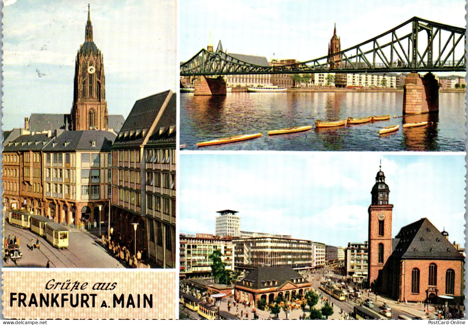 51908 - Deutschland - Frankfurt Am Main , Dom , Eiserner Steg , Hauptwache - Gelaufen 1960 - Frankfurt A. Main