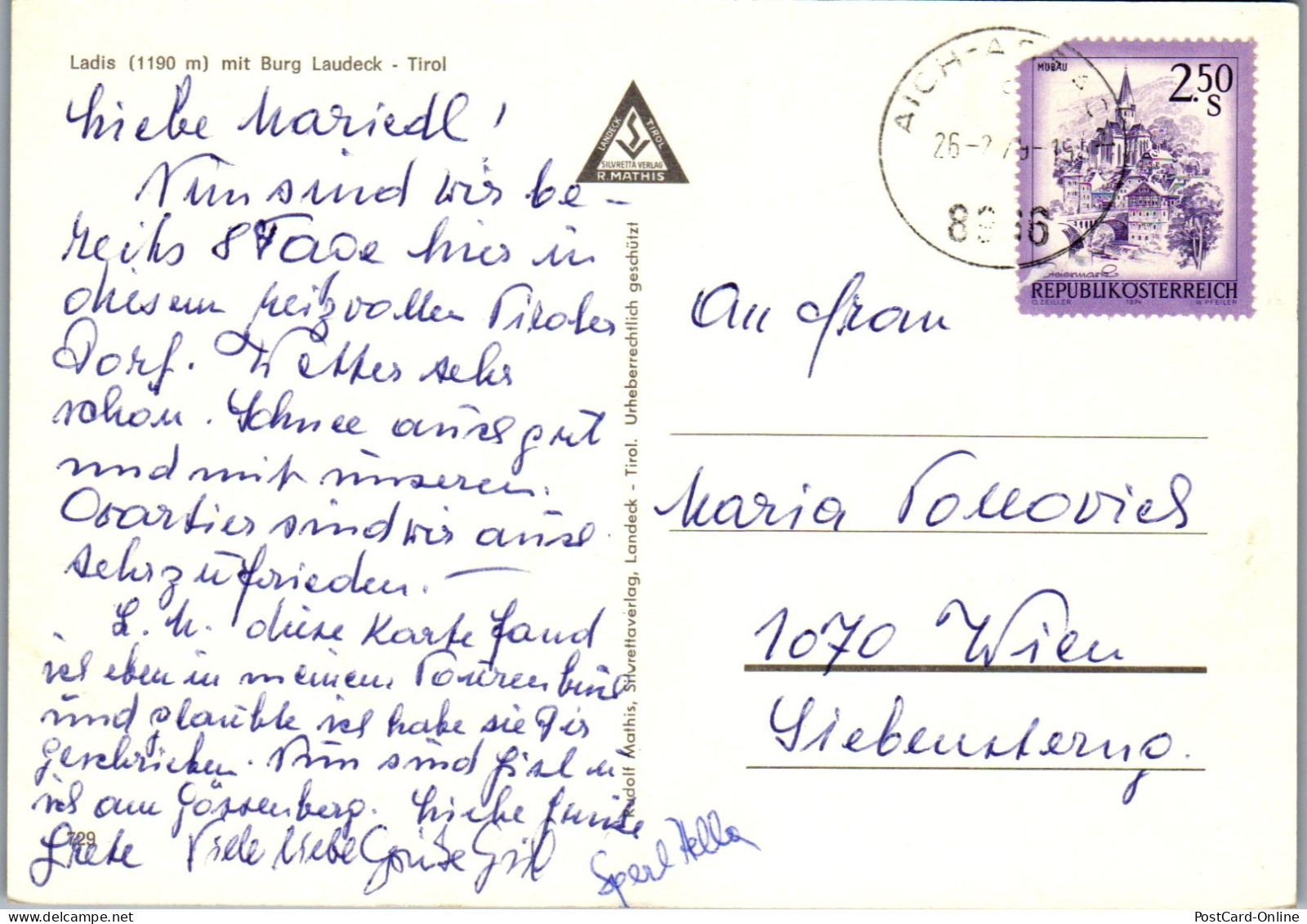 51893 - Tirol - Ladis , Mit Burg Laudeck - Gelaufen 1979 - Landeck