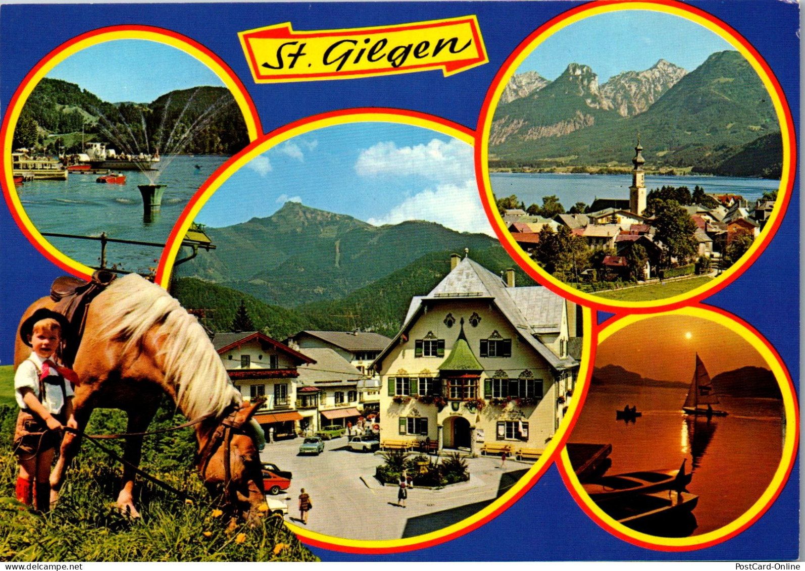 51874 - Salzburg - St. Gilgen , Am Wolfgangsee , Mehrbildkarte - Gelaufen  - St. Gilgen