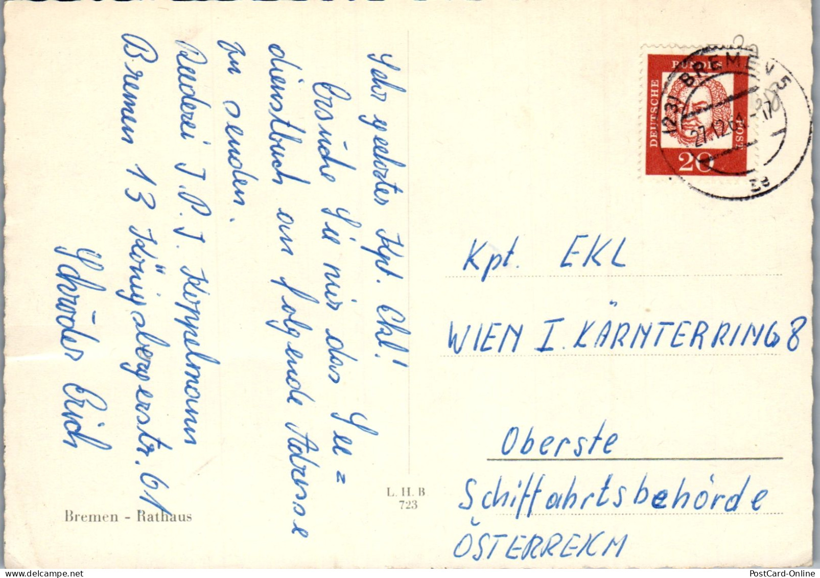 51843 - Deutschland - Bremen , Rathaus - Gelaufen 1961 - Bremen