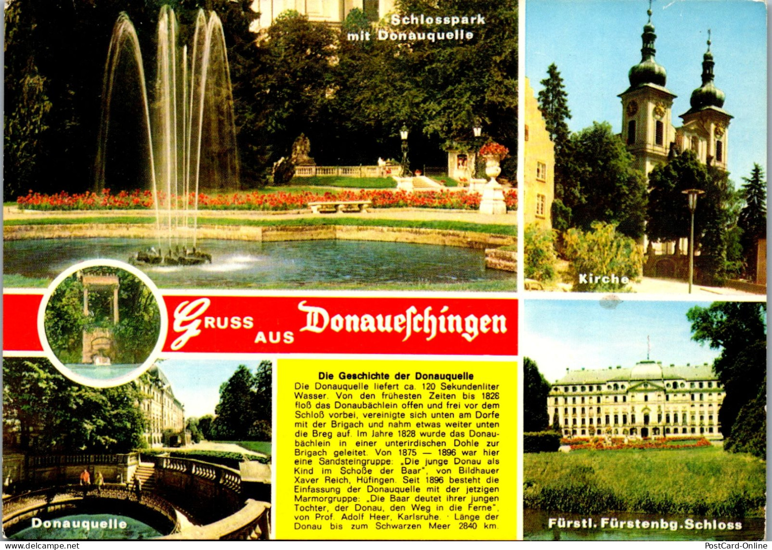 51834 - Deutschland - Donaueschingen , Mehrbildkarte - Gelaufen 1975 - Donaueschingen