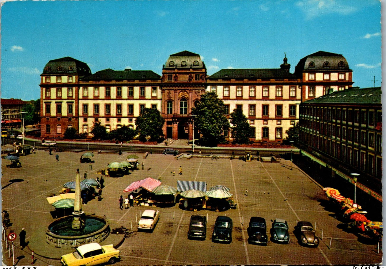 51830 - Deutschland - Darmstadt , Schloß Und Marktplatz - Gelaufen 1963 - Darmstadt