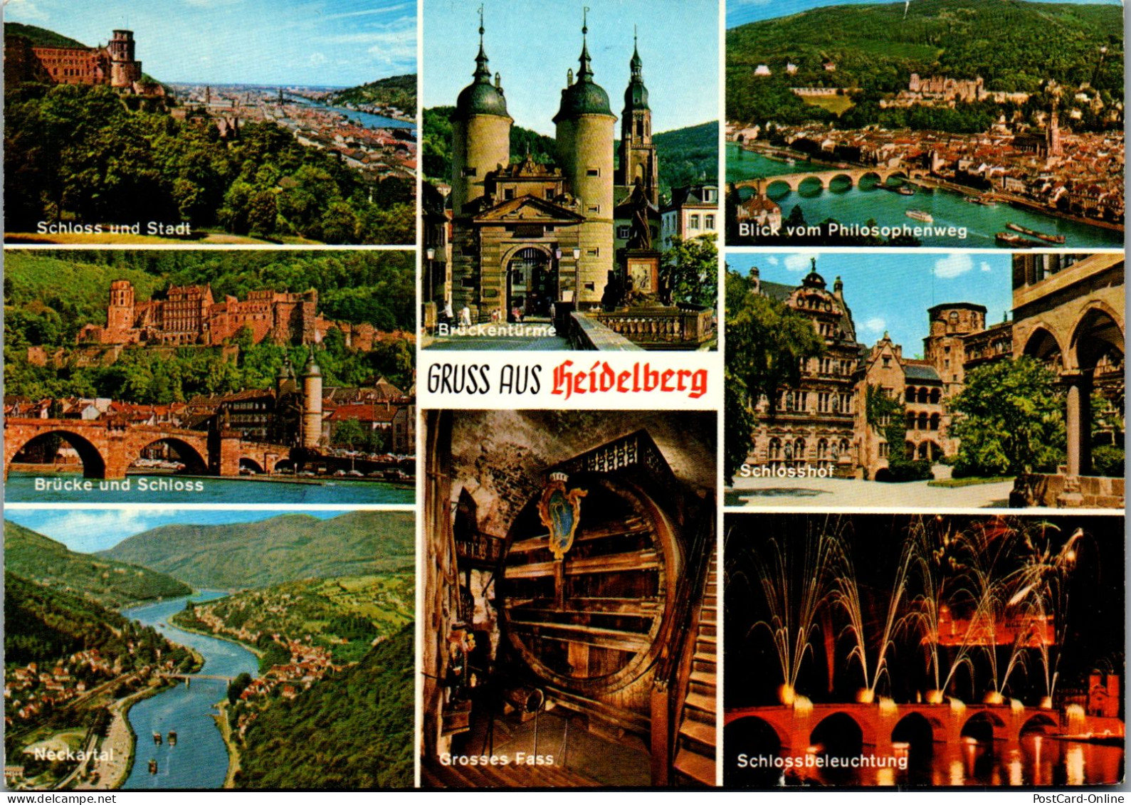 51825 - Deutschland - Heidelberg , Mehrbildkarte - Gelaufen 1981 - Heidelberg