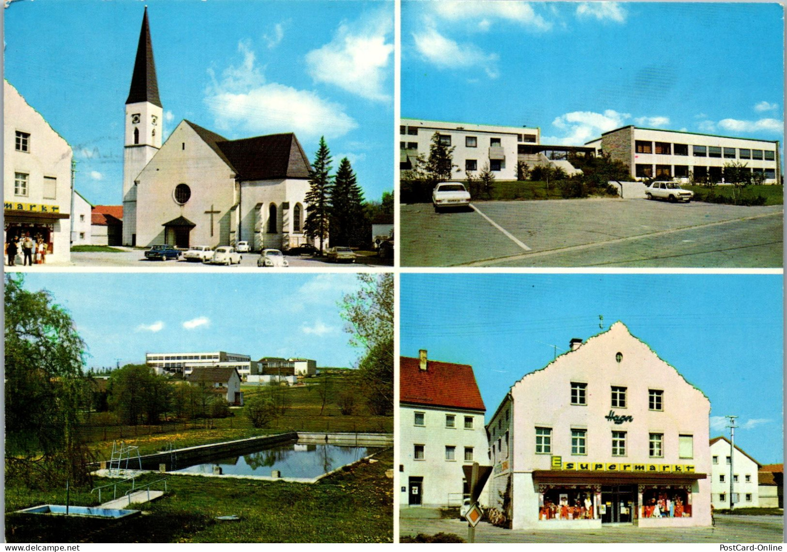 51812 - Deutschland - Schöllnach , Bayerischer Wald , Supermarkt Hagn , Mehrbildkarte - Gelaufen 1977 - Deggendorf