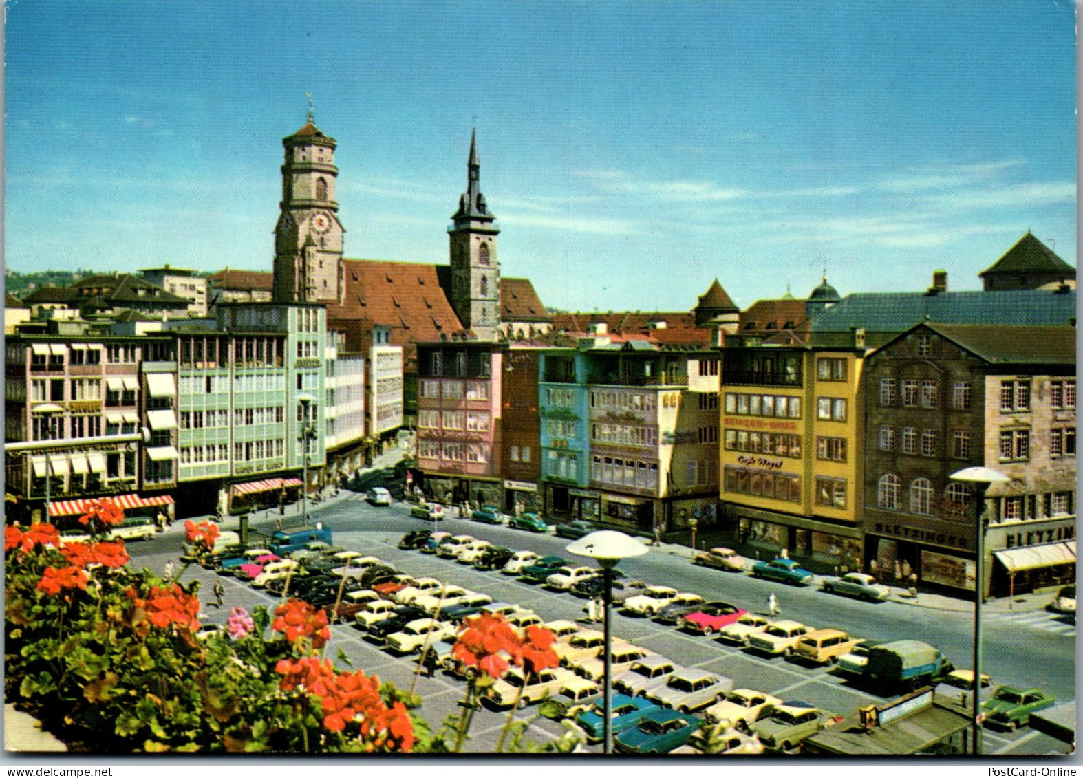 51796 - Deutschland - Stuttgart , Marktplatz Und Stiftskirche - Gelaufen 1970 - Stuttgart
