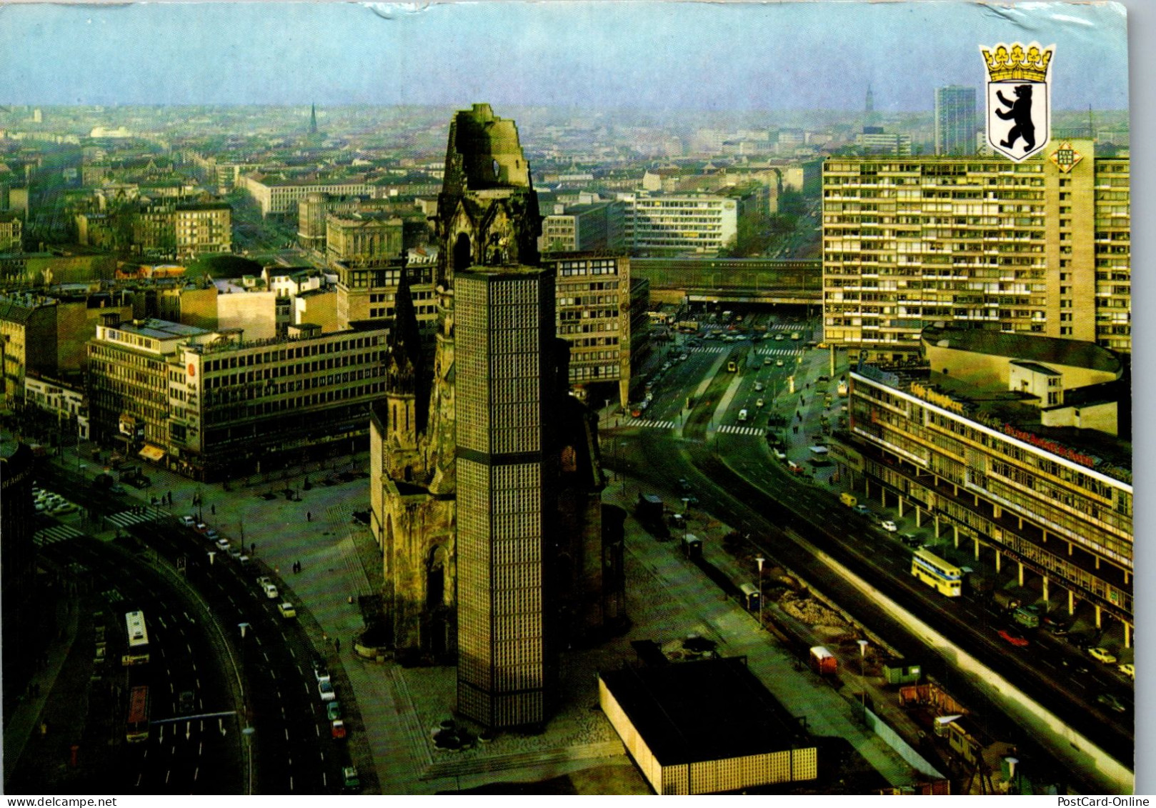 51795 - Deutschland - Berlin , Zentrum Mit Kaiser Wilhelm Gedächtniskirche - Gelaufen 1985 - Autres & Non Classés