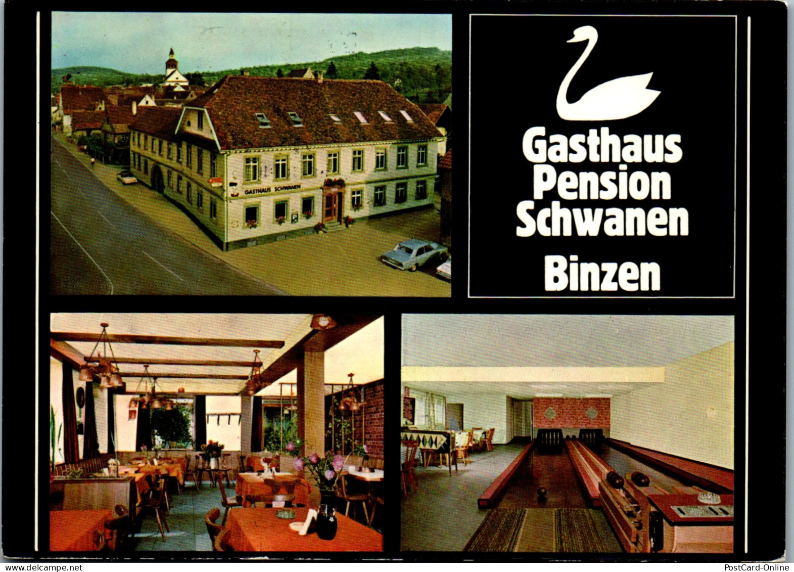 51794 - Deutschland - Binzen , Gasthaus Pension Schwanen , Hermann Bieg - Gelaufen 1976 - Lörrach